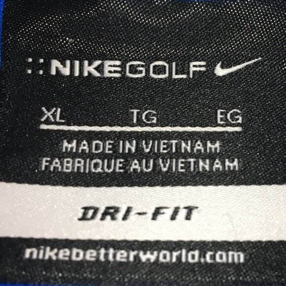NIKE GOLF POLO SHIRT -XL BLUE SILVEY ENT. - DIAMOND DRI-FIT STRETCH PERFORMANCE - Picture 10 of 12